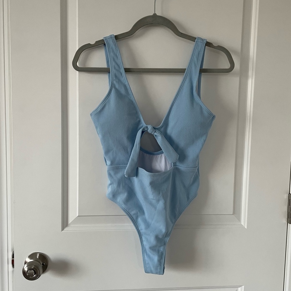 Baby Blue Backless One-piece